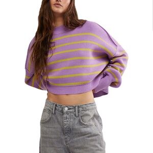 Free People Easy Street Cropped Cotton Sweater